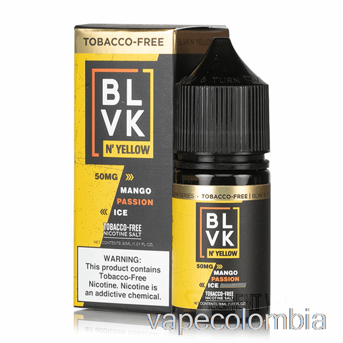 Vape Recargable Mango Passion Ice - Blvk N' Yellow Salts - 30ml 35mg